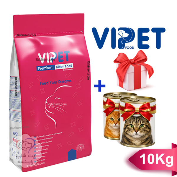 غذای خشک بچه گربه کیتن وی پت 10 کیلوگرم + 2 عدد کنسرو گربه 400 گرمی هدیه غذای خشک بچه گربه کیتن وی پت 10 کیلوگرم + 2 عدد کنسرو گربه 400 گرمی هدیه