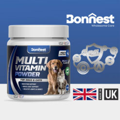 پودر مولتی ویتامین سگ و گربه بونست انگلیس 150 گرم – طعم بادام زمینی