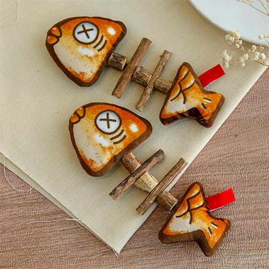 عروسک جویدنی گربه مدل تیغ ماهی (دارای چوب کت نیپ)