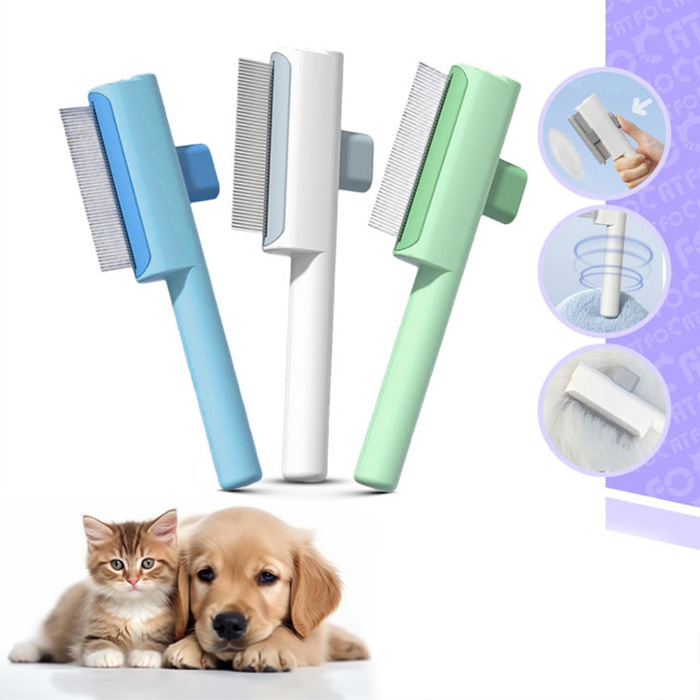 برس گره وا کن و ضد کک و کنه سگ و گربه + دکمه تخلیه مو