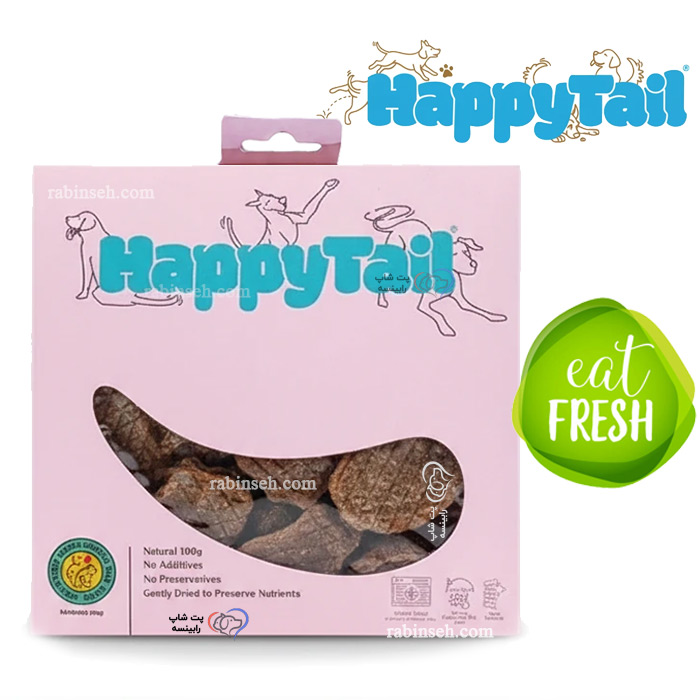 تشویقی سگ هپی تایل طعم جگر سفید گاو 50 گرم