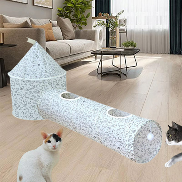 تونل بازی دو تکه گربه پارچه ای مدل قصر