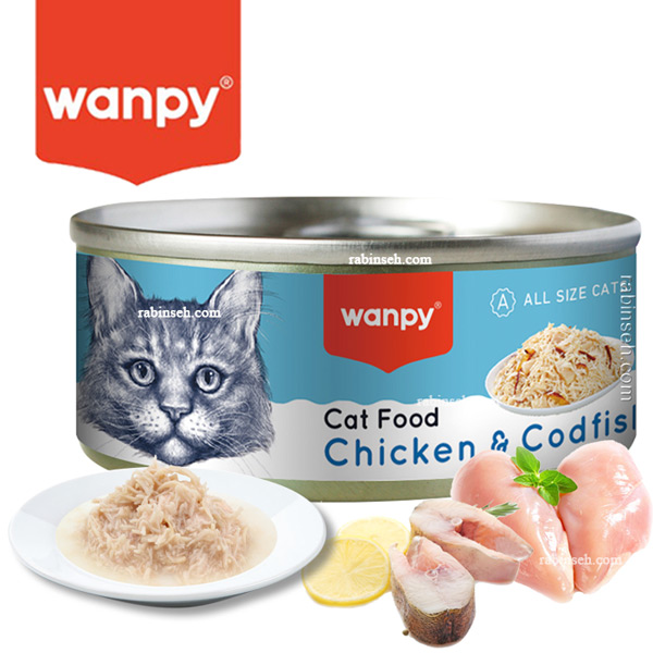 کنسرو گربه نچرال ونپی مرغ و ماهی کاد 95 گرمی