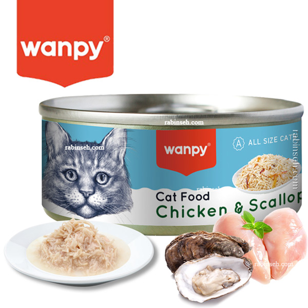 کنسرو گربه نچرال ونپی مرغ و گوش ماهی 95 گرمی