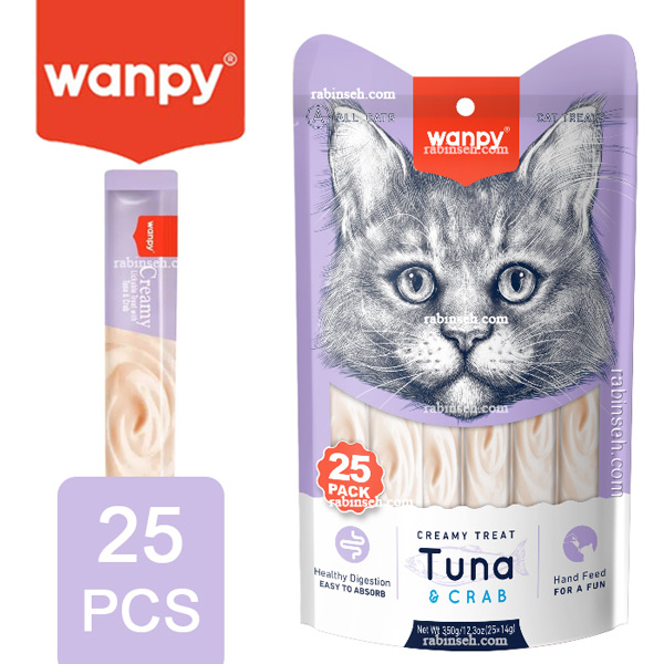 بستنی گربه ونپی طعم ماهی تن و خرچنگ 25 عددی