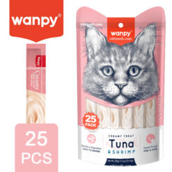 بستنی گربه ونپی طعم ماهی تن و میگو 25 عددی