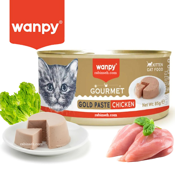 کنسروبچه گربه کیتن ونپی گورمت مرغ 85 گرم