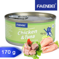 کنسرو نچرال فنبی گربه طعم مرغ و ماهی تن 170 گرم