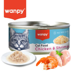 کنسرو گربه نچرال ونپی مرغ و میگو 95 گرمی