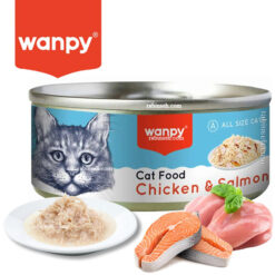 کنسرو گربه نچرال ونپی مرغ و سالمون 95 گرمی