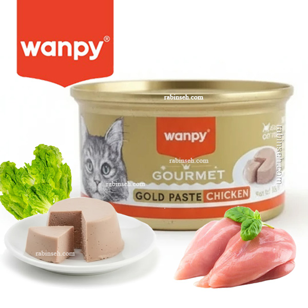 کنسرو گربه پته ای ونپی گلد طعم مرغ 85 گرم