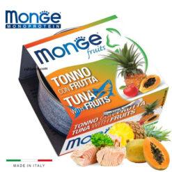 کنسرو گربه مونژه طعم تن و میوه 80 گرم