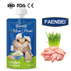 پودینگ فنبی گربه بالغ طعم مرغ و علف گربه 90 گرم