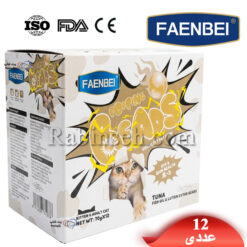 پوچ فنبی گربه مناسب سلامت چشم و پوست با طعم تن و روغن ماهی (بسته 12 عددی)
