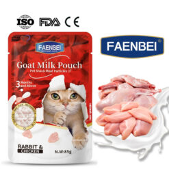پوچ فنبی گربه مدل چانکی طعم خرگوش و مرغ در شیر بز 85 گرم