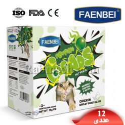 پوچ فنبی گربه کنترل گلوله مویی و سم زدایی با طعم مرغ و جوانه جو (بسته 12 عددی)