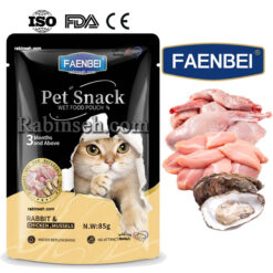 پوچ فنبی گربه طعم خرگوش ، مرغ و صدف در ژله 85 گرم