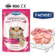 پوچ پته ای فنبی گربه بالغ طعم مرغ و کبوتر در شیر بز 85 گرم