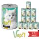 کنسرو پته ای بچه گربه کیتن وکسی طعم مرغ و پروبیوتیک 400 گرم 12 عددی