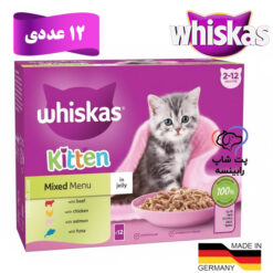 پوچ بچه گربه کیتن ویسکاس آلمان میکس در ژله پک 12عددی