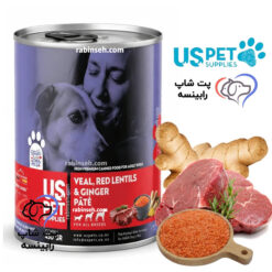 کنسرو پته ای سگ یو اس پت 430 گرم (تقویت عضله، بهبود دستگاه گوارش)