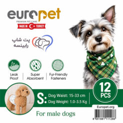 پوشک سگ نر یوروپت سایز S کوچک 12 عددی