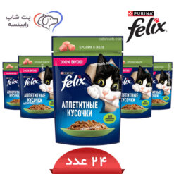 پوچ گربه فلیکس خرگوش در ژله پک 24 عددی- روسیه
