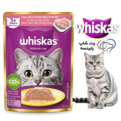 پوچ گربه بالغ ویسکاس ماهی تن و مرغ 80 گرم