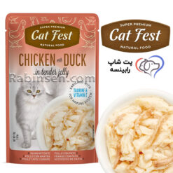 پوچ گربه کت فست مرغ و اردک در ژله 70 گرم