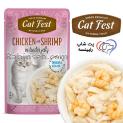 پوچ گربه کت فست مرغ و میگو در ژله 70 گرم
