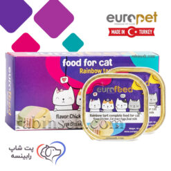 ووم گربه یوروپت مرغ علف گربه و شیر بز 40 گرمی