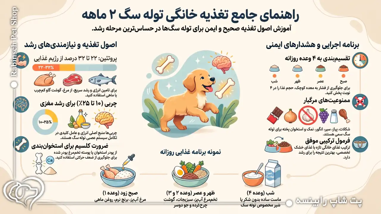 رژیم غذایی سگ نوزاد