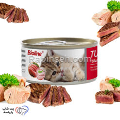کنسرو گربه نچرال بایولاین گوساله و تن 85 گرم