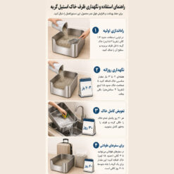 راهنمای استفاده از ظرف خاک استیل گربه