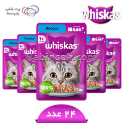 پوچ گربه ویسکاس روسیه سالمون در ژله بسته 24 عددی