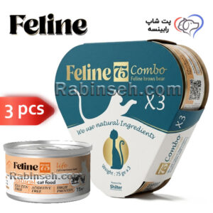 کنسرو گربه فیلاین کامبو مرغ و گوساله نچرال بسته 3 عددی